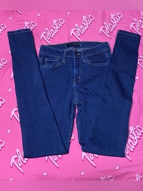 NWOT Flying Monkey Made in USA Dark Denim Blue Jeans Bottoms Skinny Leg Pants
